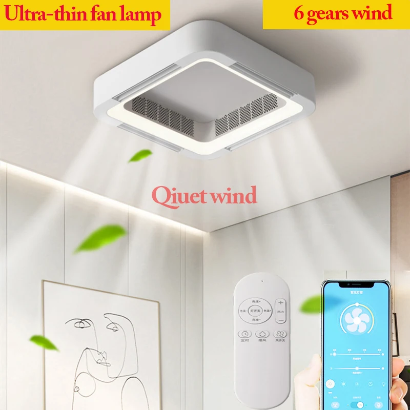 

Modern Bladeless Fan Lamps Dimmable With Remote/APP Control New Style Ceiling Fan Lighting Home Decor Bedroom Living Room Office