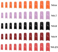 Kimcci-Faux ongles français en acrylique N64.Art, accessoire de manucure, maquillage, beau, noir, rose, 500 pièces 3