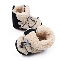 Newborn Baby Girls Coral Fleece Snow Boots Winter Ankle Boots Warm Plush Thicken Walking Shoes Toddler First Walkers Soles 3