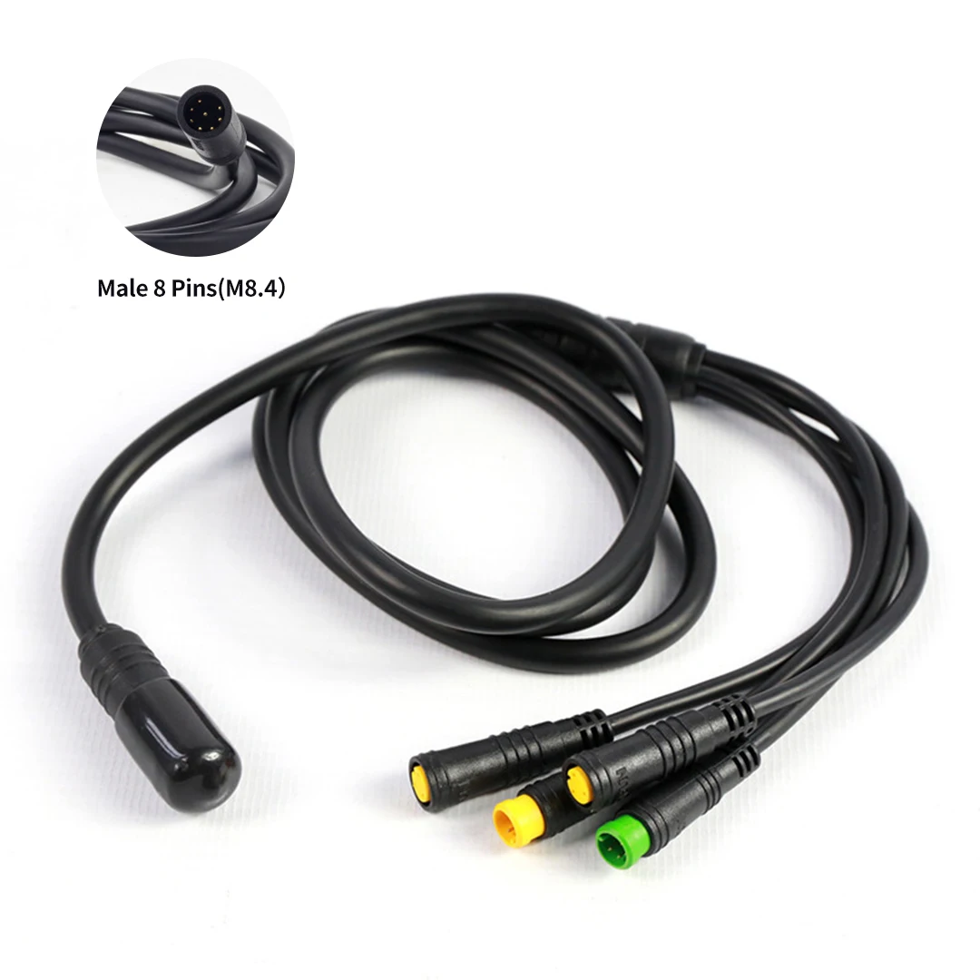 Bafang 미드 드라이브 모터용 Ebike 케이블 1T4, BBS01 BBS02 BBSHD, 디스플레이 브레이크 레버 및 스로틀 커넥터 포함, 8fun 모터에 적합