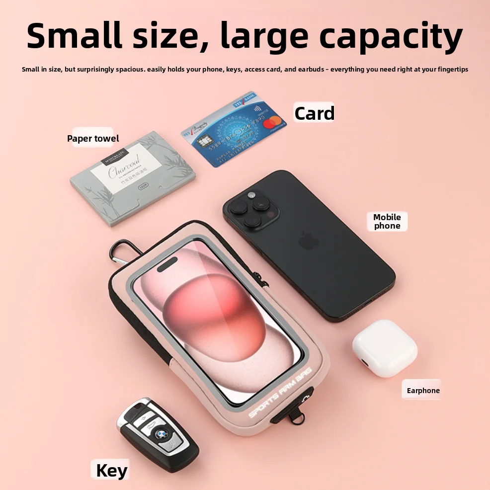 Running Phone Wrist Bag Unisex Sports Arm Bag, Outdoor Gear for Apple & Huawei 7-Inch Phones 2