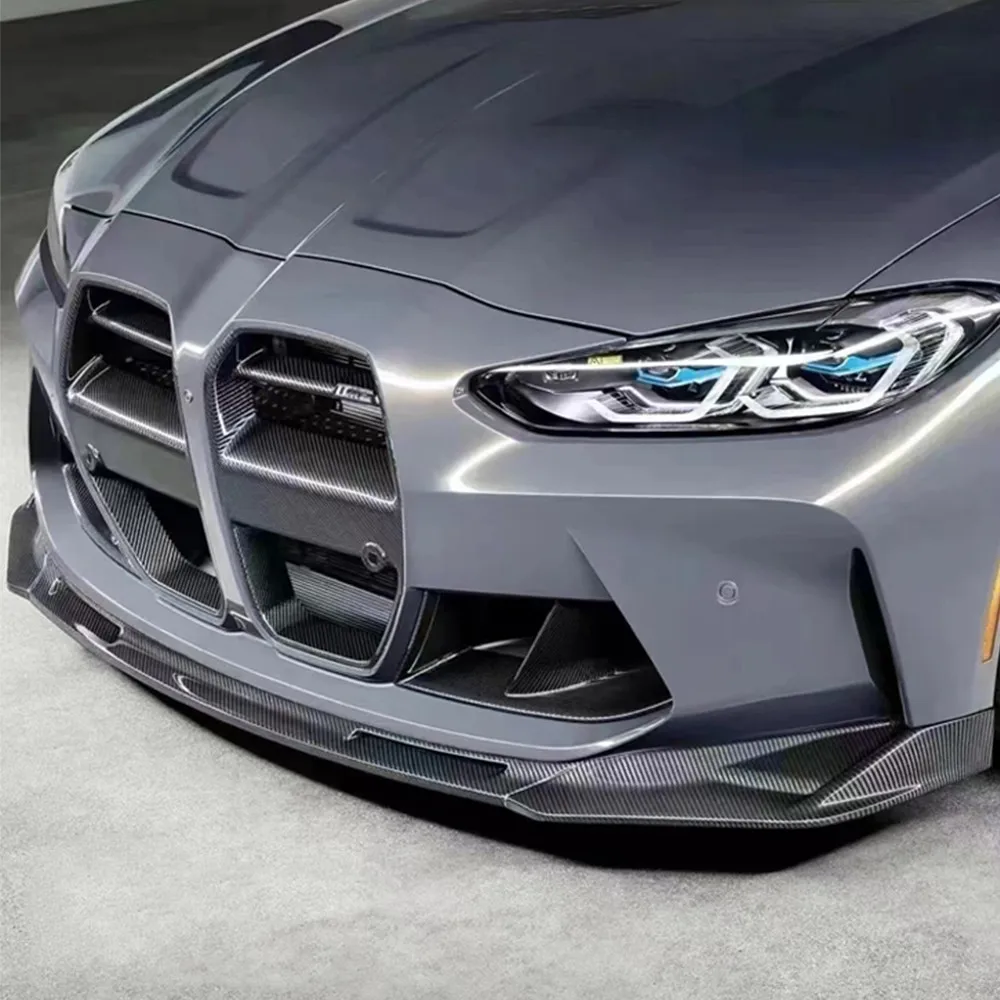 For BMW M3 G80 M4 G82 G83 Competition V Style Dry Carbon Front Bumper  Kidney Grill Mesh Grille 2020+