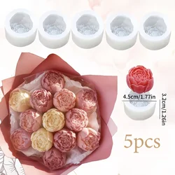 Elegant Rose Silicone Mold | Reusable Multi - Purpose Crafting Tool for Candles, Soap, Resin, and Clay Projects (WHITE)