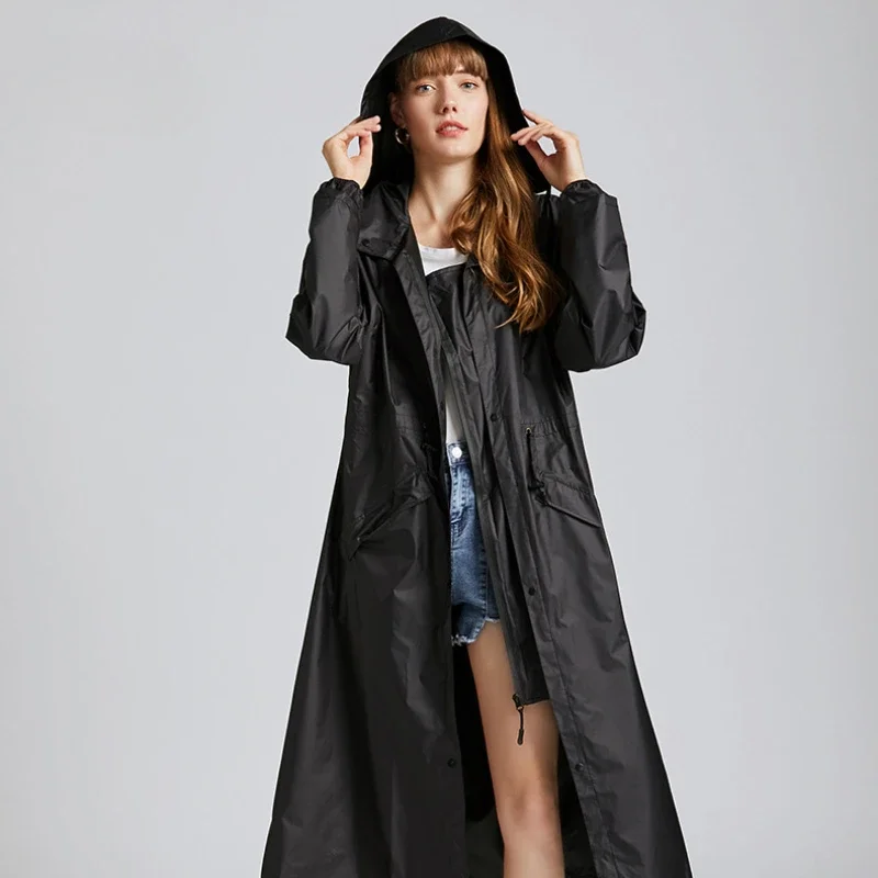 

Fashion Adult Raincoat Women Waterproof Vintage Unisex Raincoat Lady Outdoor Coverall Portable Eva Poncho Hombre Merchandises