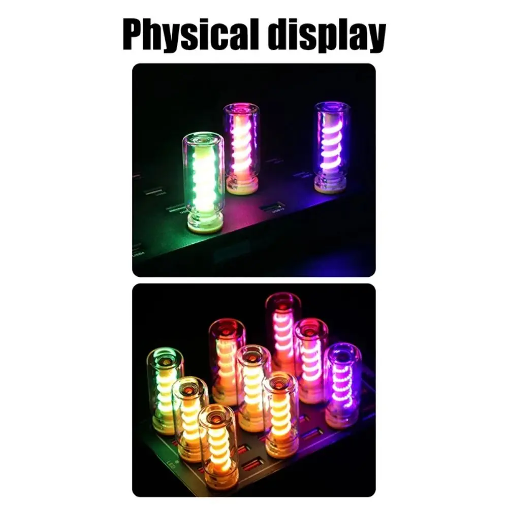 터치 컨트롤 USB 야간 조명 나선형 필라멘트 디밍 LED 분위기 램프 휴대용 장식 조명 미니 야간 조명