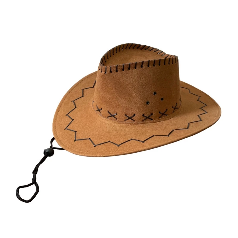 Cowboy Hats Western Wide Brim Jazz Hat for Street Strolling