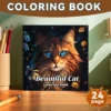 Adult Picture Book 24Pages Beautiful Cat Coloring Book Animal Patterns Gift For Holiday Birthday Party Graffiti Painting Drawing 1