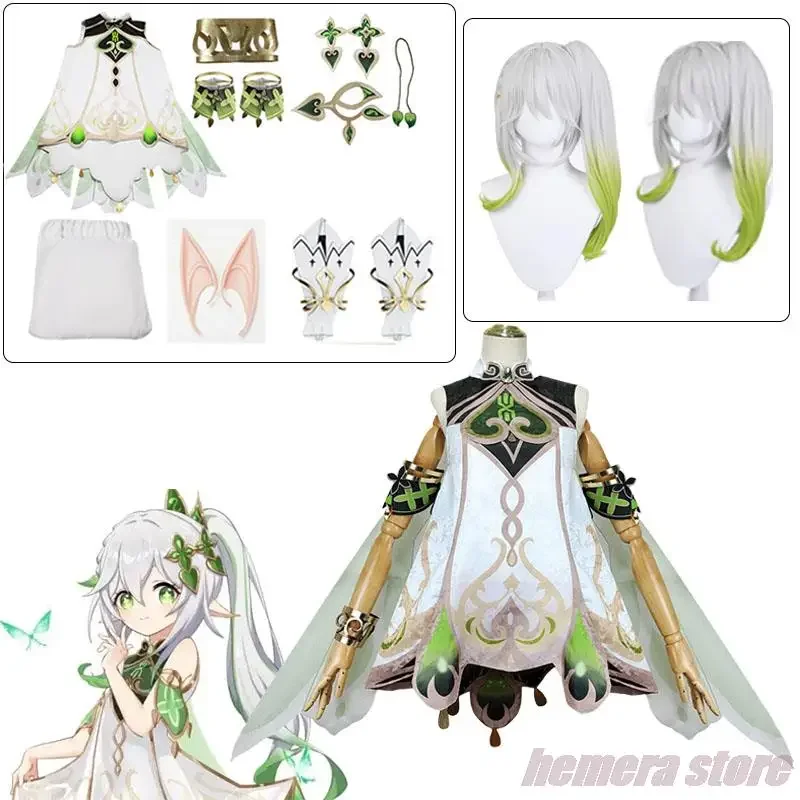 

Nahida Cosplay Genshin Impact Nahida Lesser Lord Kusanali Cosplay Costume Girl Dresses Wig Suit Clothes Halloween Party Costumes