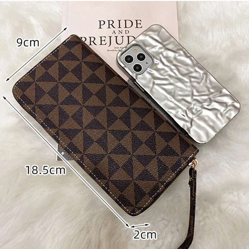 Women Long Wallets Double Zipper Clutches Purse Big Letter Fashion