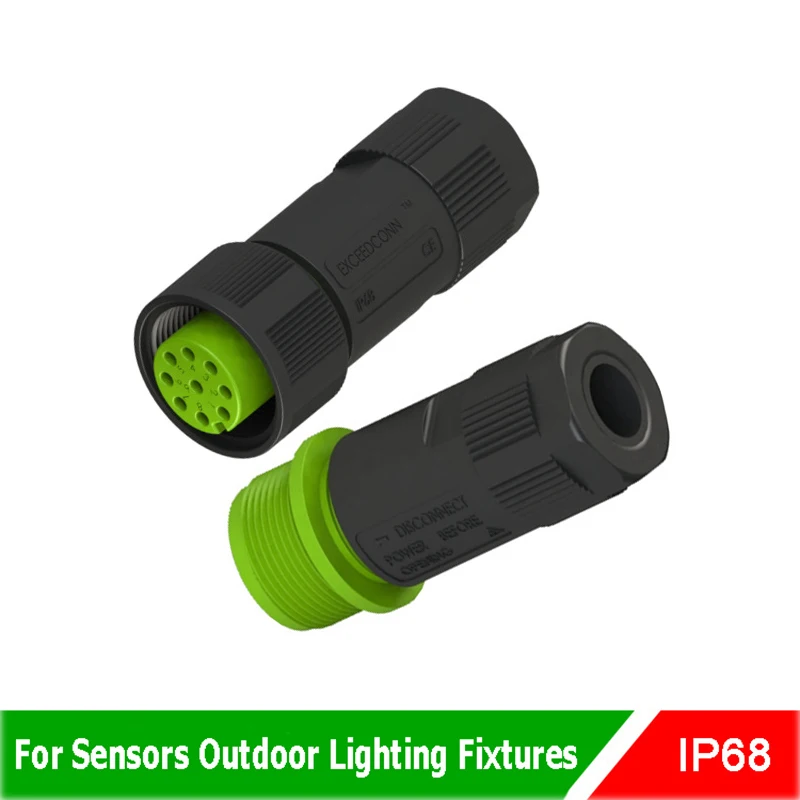 

10pcs/set Aviation Female Plug Male Socket M20 Automotive Connectors 9 Pin IP68 Waterproof Docking Cable Adapter Welding Wire