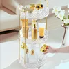Rotating Makeup Organizer, Bedroom Dresser or Vanity Countertop Storage, clear cosmetic storage rack,Cosmetics display stand 1