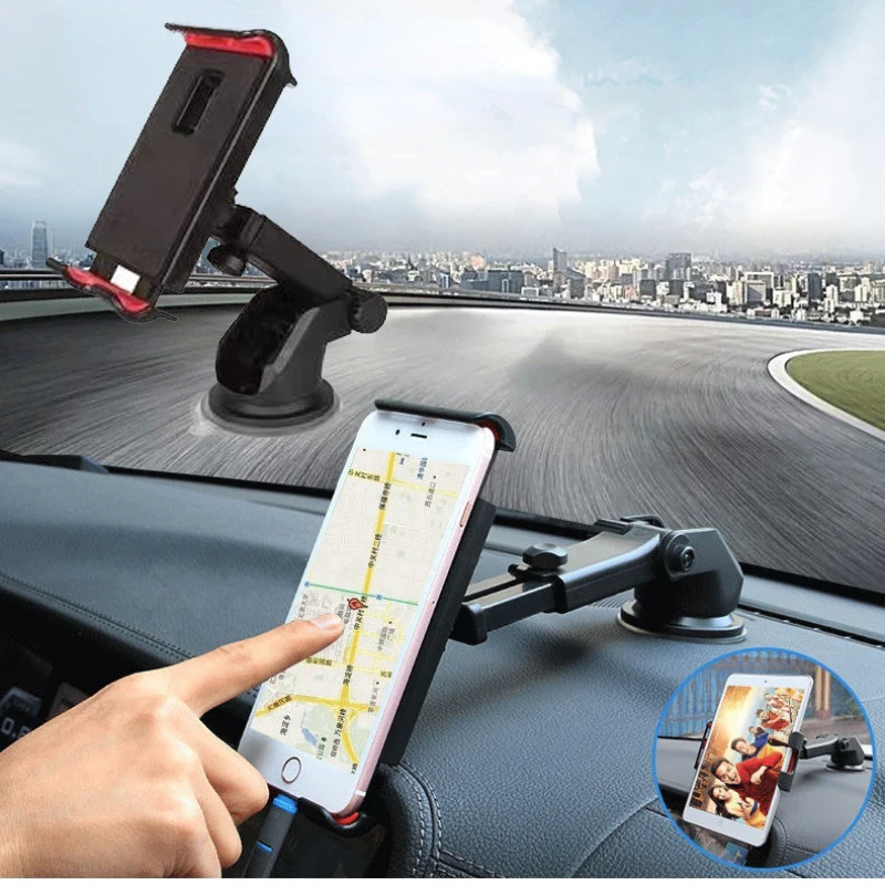 

Folding Screen Mobile Phone Suction Cup Car Bracket 360 Degree Adjustable Auto GPS Holders for HUAWEI IPhone Car Holder