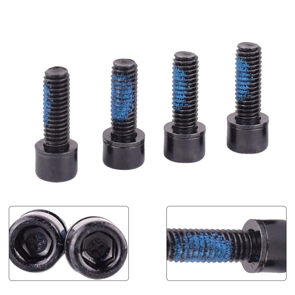4 Stück Schrauben Schwarz M6x18MM Fahrrad Scheibenbremse Mount Adapter Bremssattel Fix Schrauben Ersatz für-Shimano Bremssättel Halterungen – Detail 7