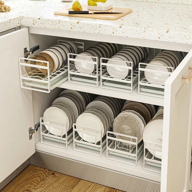 RV Paper Plate Holder Organizer Storage Rack Dispenser Mount Under Cabinet  Shelf