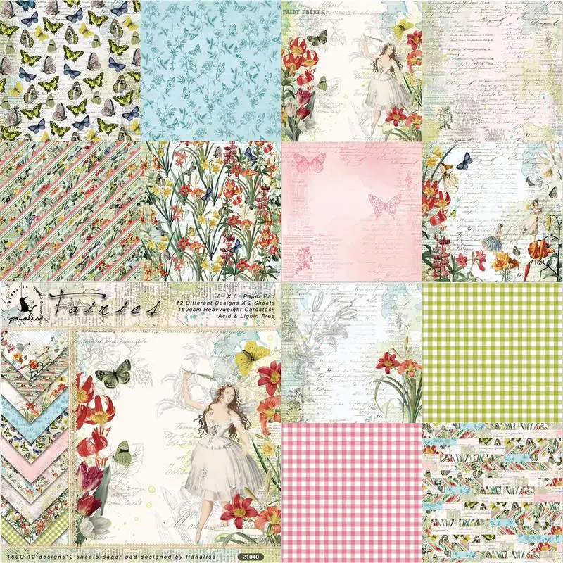 

Scrapbooking Aesthetic Sticker Set Paper Frame Material Single-Sided CardStock Frame Material Paper Single-Sided Scrapbooking