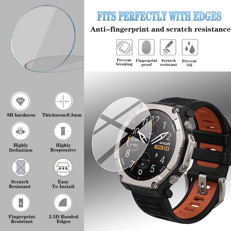 Premium Tempered Glass Screen Protector Film - Anti-Scratch, HD Clarity for Smartwatch Accessories