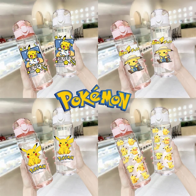 Pikachu Pokemon Water Bottle  Pikachu Plastic Water Bottle - Animation  Derivatives/peripheral Products - Aliexpress