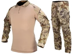 Gen2-Conjunto de camisa y pantalones de combate del ejército militar Airsoft, conjunto táctico de camuflaje, ropa de caza de Paintball, Kryptek Highlander