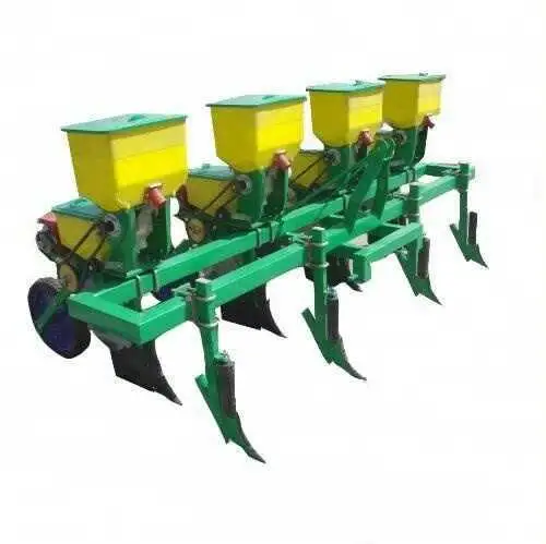 

New Design Four (4) Row Corn Planter Multicrop Corn Seeder with Fertilizer Customised Green Red Set Key Adjustable Parts