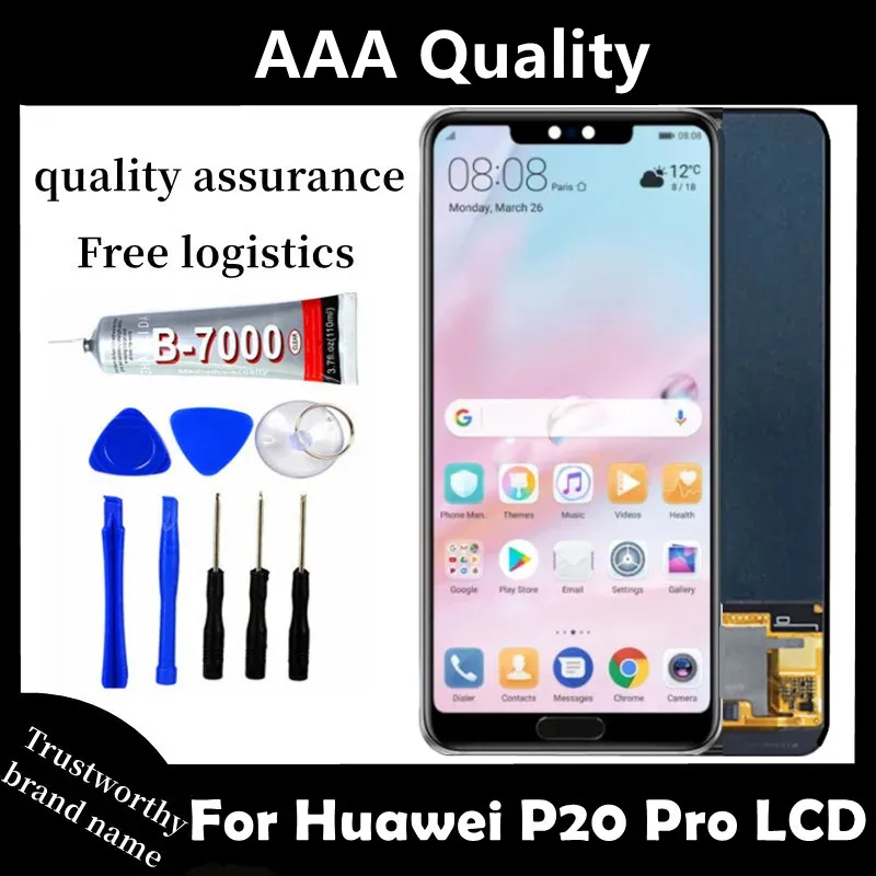

100% протестированный оригинальный TFT для Huawei P20 Pro, ЖК-дисплей, сенсорный экран, дигитайзер, телефон в сборе L09 L29 с рамкой, бесплатная доставка