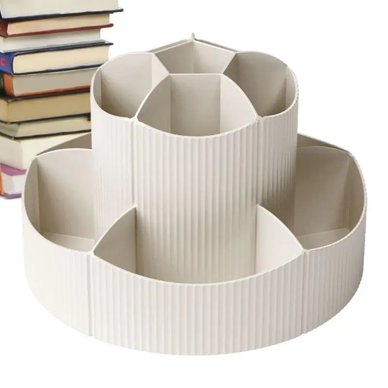 

Настольный органайзер для карандашей, вращающийся настольный стационарный органайзер, настольный органайзер для ручек, кистей, для школы и дома