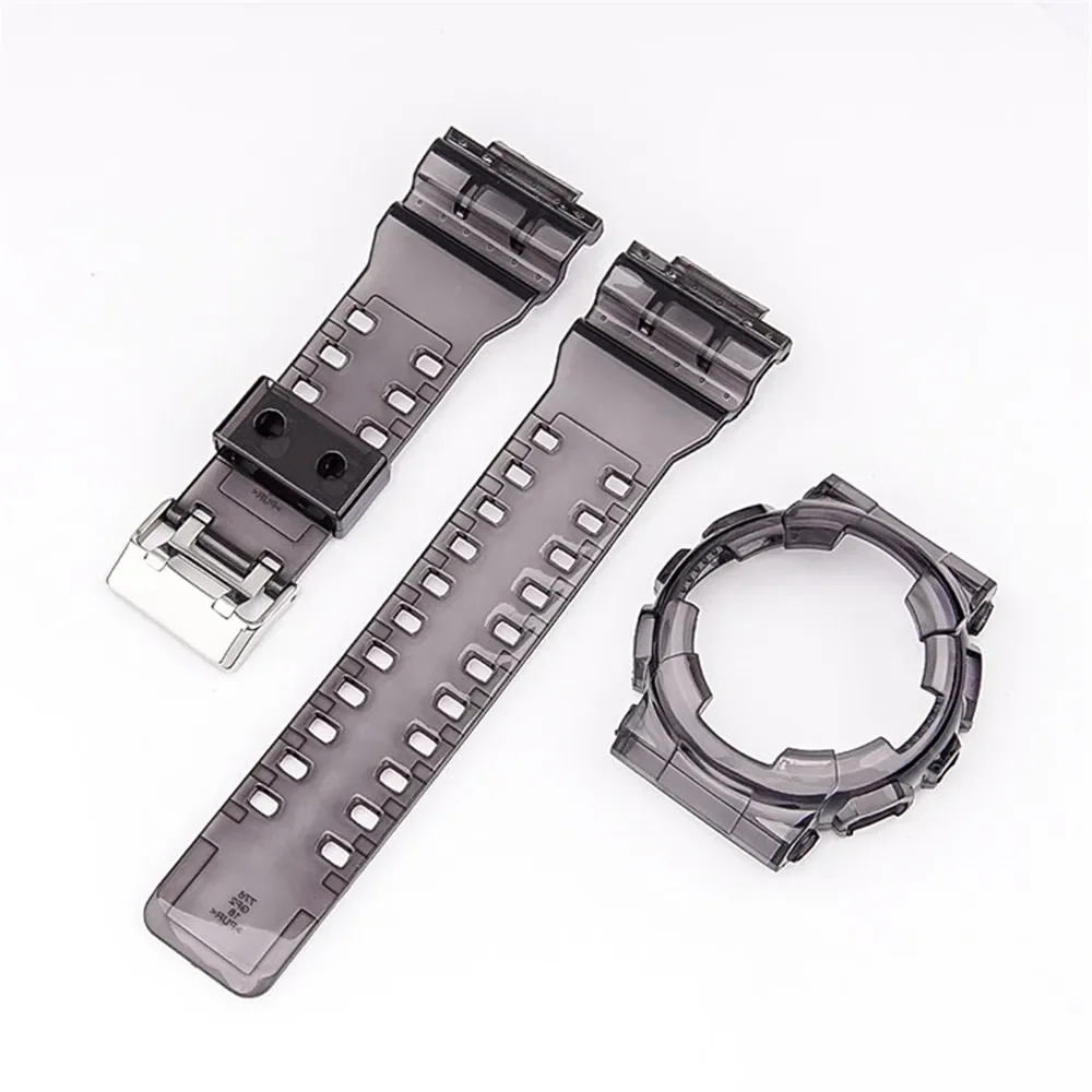 Transparent Silicone Watch Band Bracelet with Protective Case