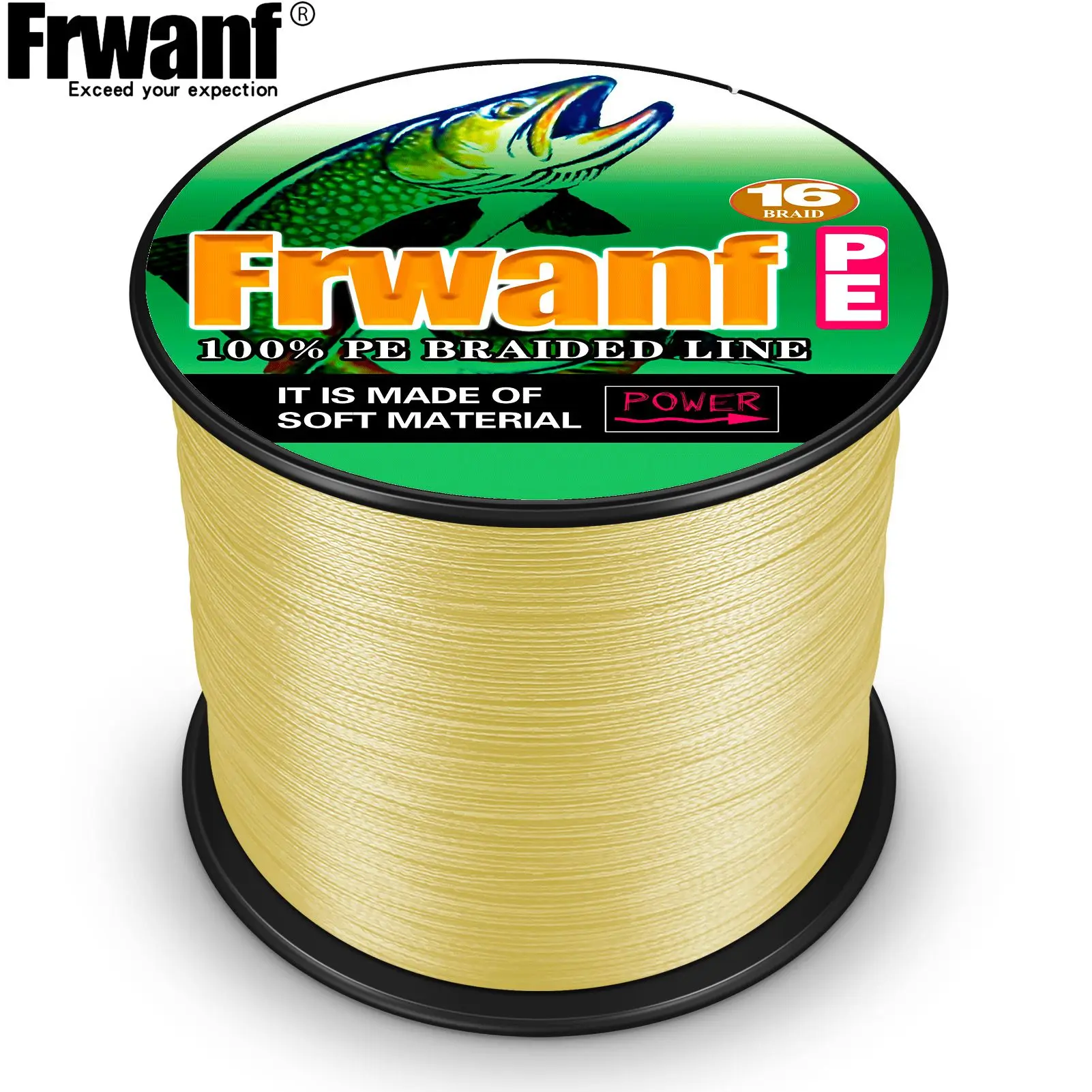 Premium 16-Strand Braided Fishing Line - Hollow Core, Abrasion Resistant PE for Freshwater & Saltwater