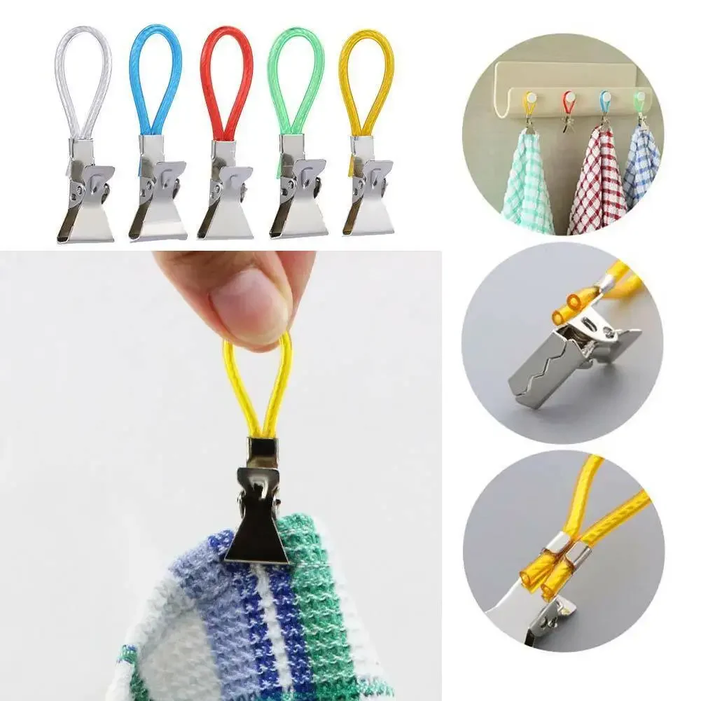 Clips para colgar toallas, ganchos de Metal con ganchos, perchas para ...