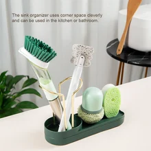 

Sink Rack Detachable Washable Sponge Holder Moistureproof Brush Bracket Storage Container Cleaning Tools Drainer Accessories