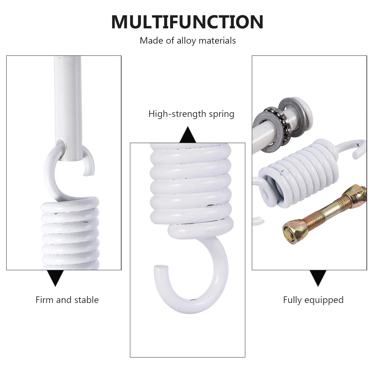 Kit de ganchos de resorte para hamaca colgante, accesorios de suspensión, piezas de sillas, colgador de porche de techo pesado, resortes de servicio