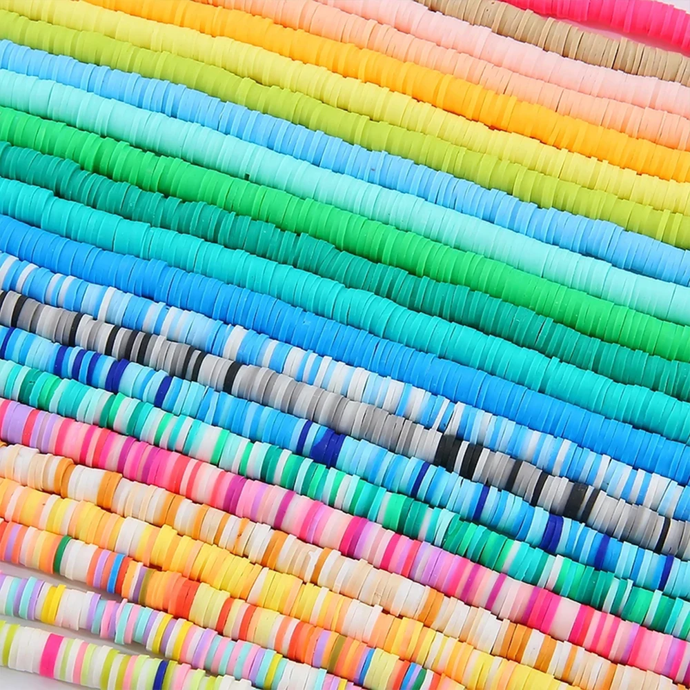 

Soft Pottery Colored Flat Round Beads Diy Hand-Beaded Accessories For Bracelet Jewelry Spacer Spacer Multi-Color Optional 3-6Mm