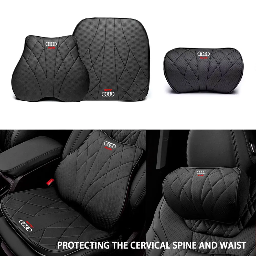 Ergonomic Car Seat Neck and Lumbar Support Cushion Set