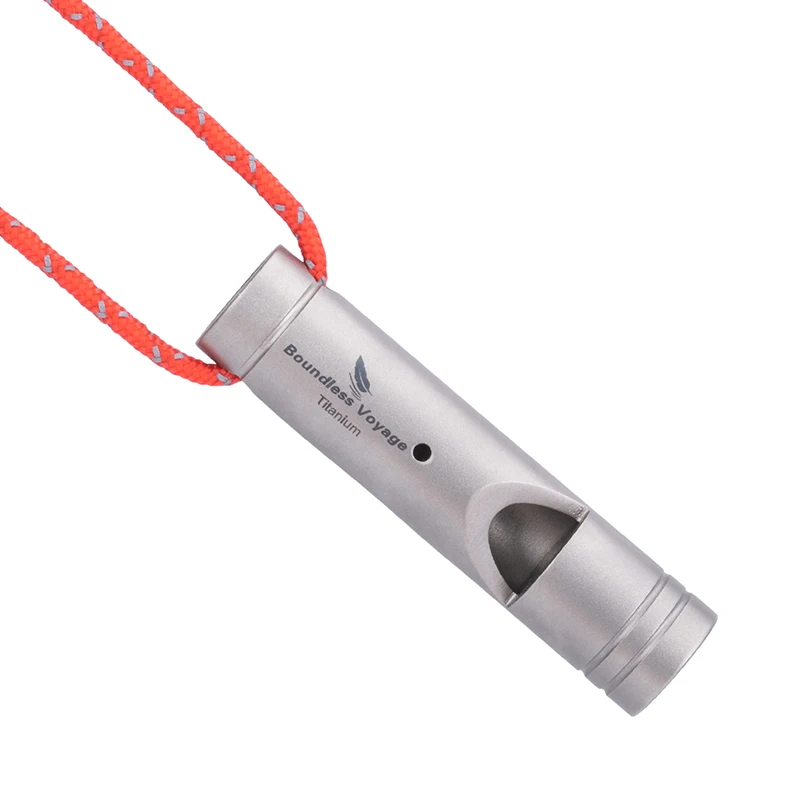 Boundless Voyage Emergency Survival Whistles Lanyard Training Sports Whistle Outdoor Hiking Camping Supplies Titanium Whistle 4