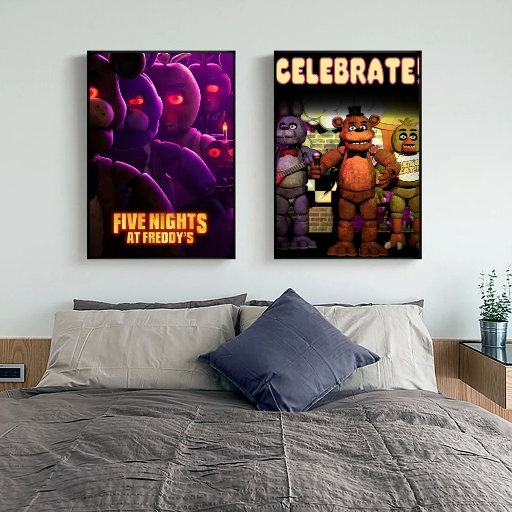 Фото Постер из аниме «пять ночей у Фредди» Fnaf, Декор для дома, цифровая живопись для комнаты, гостиной, ресторана, кухни №3