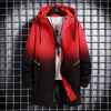 Long Cargo Jacket Men Plus Size 10XL Jackets Gradient Windbreak Spring Autumn Hooded Coat Male Black Windbreak Long Style 3