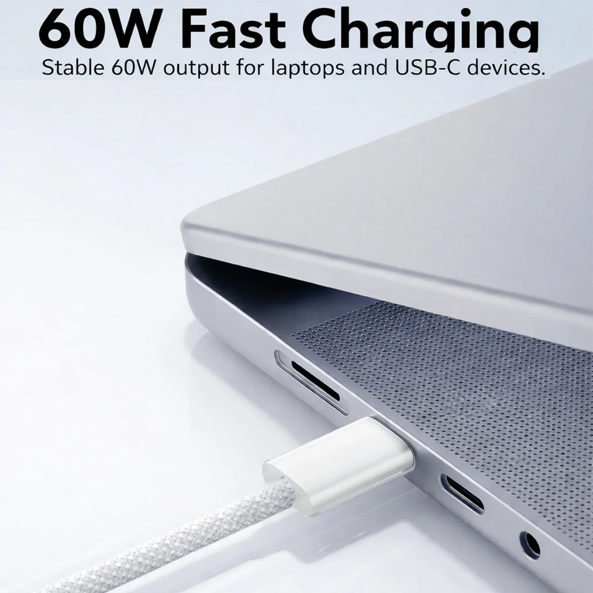 รูปสินค้า สายชาร์จ USB-C 60W ชาร์จเร็วทุกอุปกรณ์