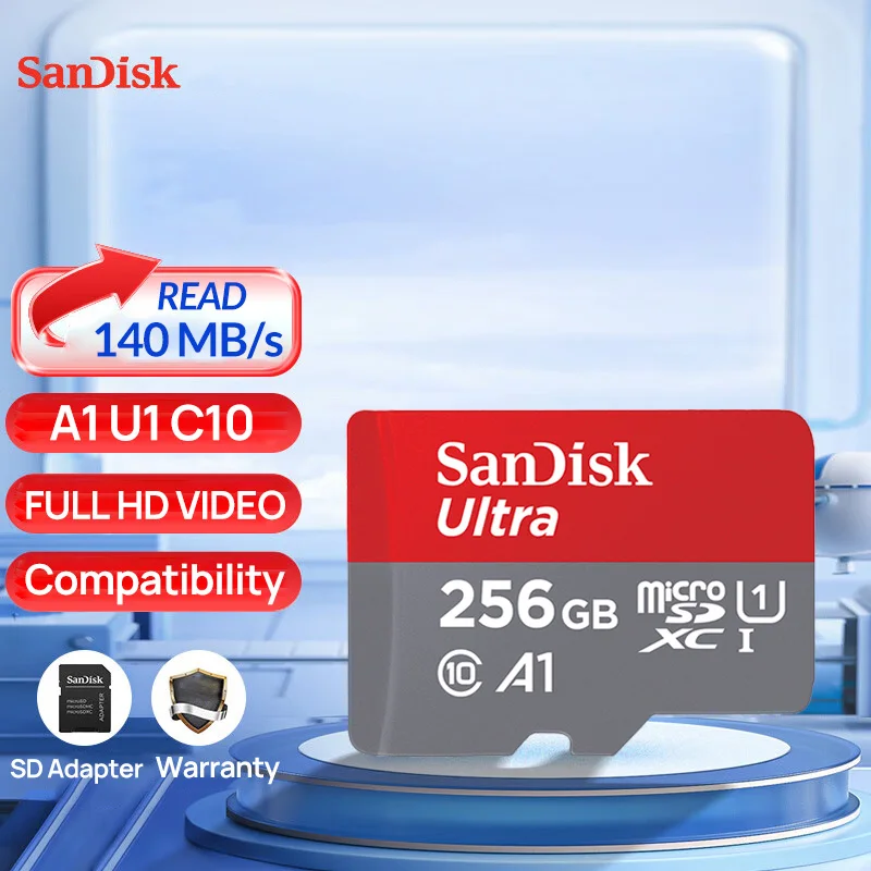 SanDisk Ultra Micro SD Memory Card, A1, C10, U1, FHD, 64G, 128G, 256G,  512G, 1 To, 140 MBumental, TF Flash pour Camare - AliExpress