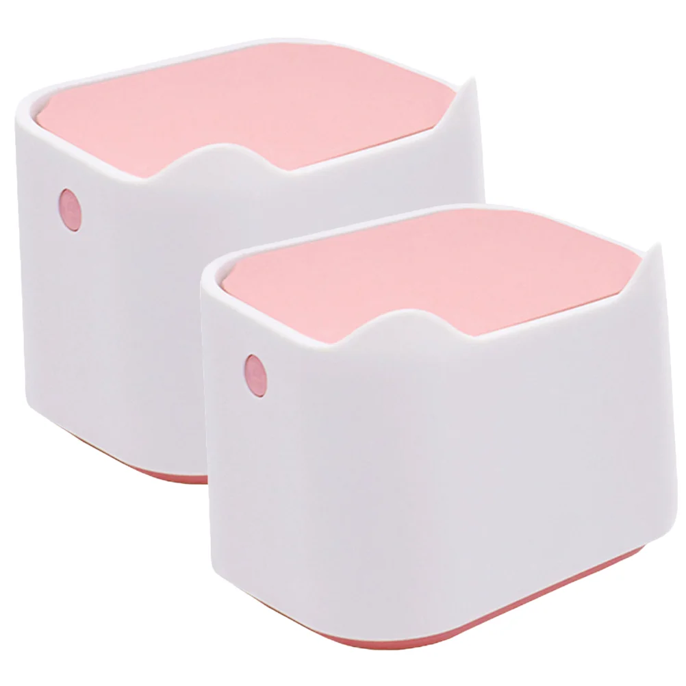 

2 Pcs Desktop Trash Can Office Table Waste Bucket Cute Small Sundries Storage Basket Pp Press Type Bin