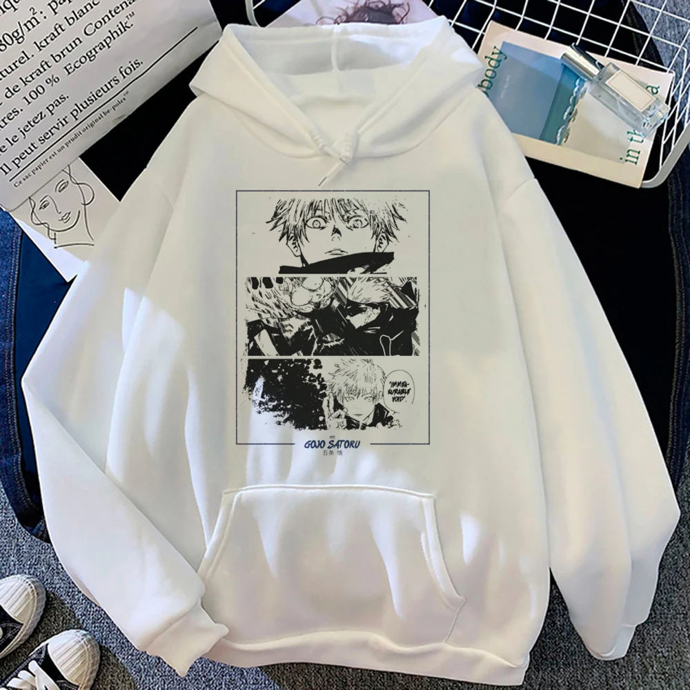 

Gojo Satoru hoodies women Fleece graphic sweater sweatshirts women anime clothing