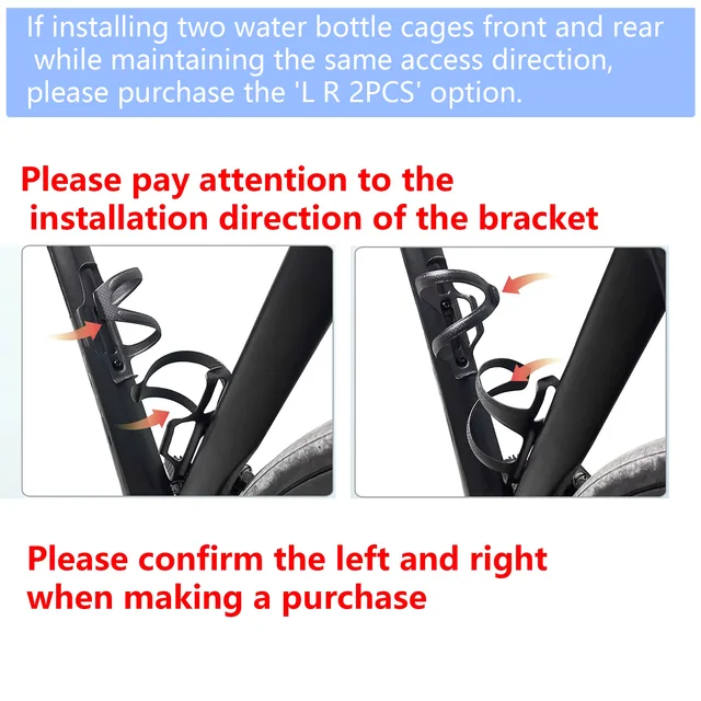 1pc/2pcs Bottle Holder Carbon Fibre Bicycle Bottle Cage Side opening Mountain Rode Bike Lightweight Cycling Equipment 3