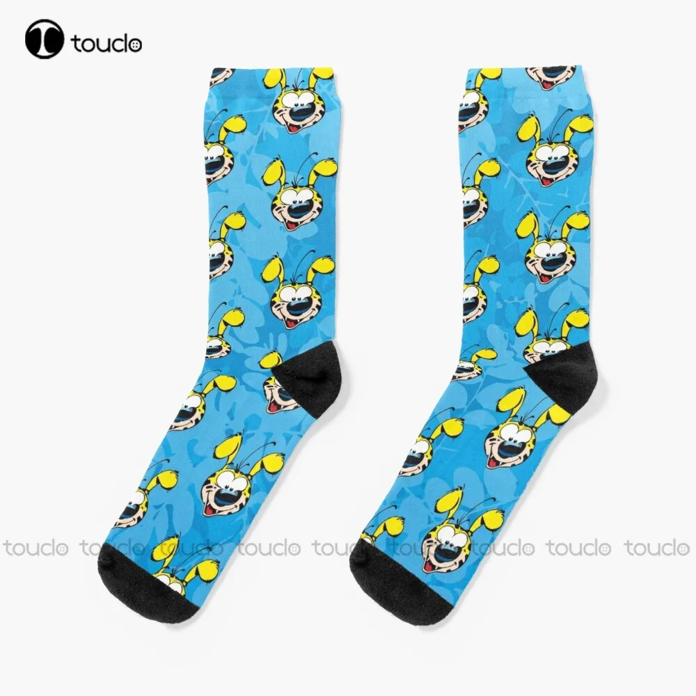

Marsupilami Face / Light Blue Design Socks Woman Socks Christmas Gift Unisex Adult Teen Youth Socks Custom 360° Digital Print