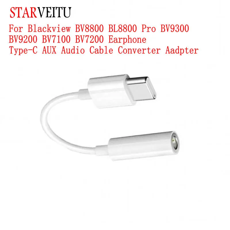 

Transfer Line For Blackview BV8800 BL8800 Pro BV9300 BV9200 BV7100 BV7200 Earphone Type-C AUX Audio Cable Converter Aadpter