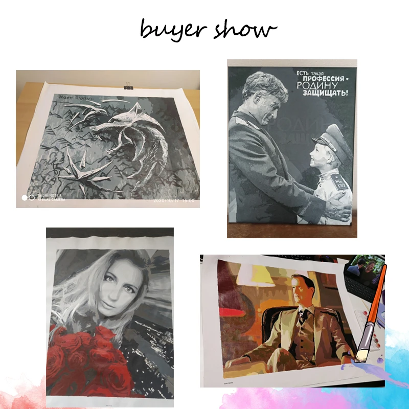 Personality Photo DIY Oil Paint Paintings By Numbers Picture Drawing by Numbers Canvas Coloring by Acrylic