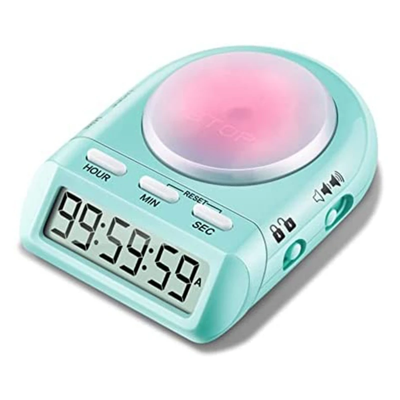 

Цифровой кухонный таймер с часами 100 и обратным отсчетом для малыша, учителя, повара, ЖК-дисплей 45 ° и Блокировка безопасности, управление временем