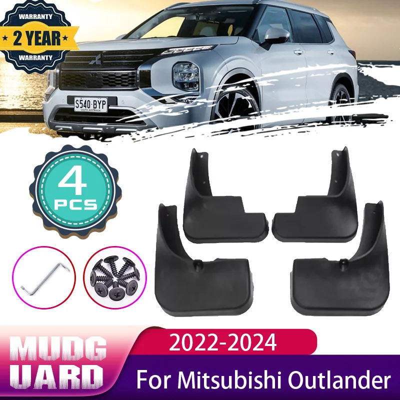 4xCarMudguardsForMitsubishiOutlanderPHEV2022Accessories2023