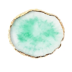 Luxury Natural Resin Stone Nail Art Palette (Round Green)