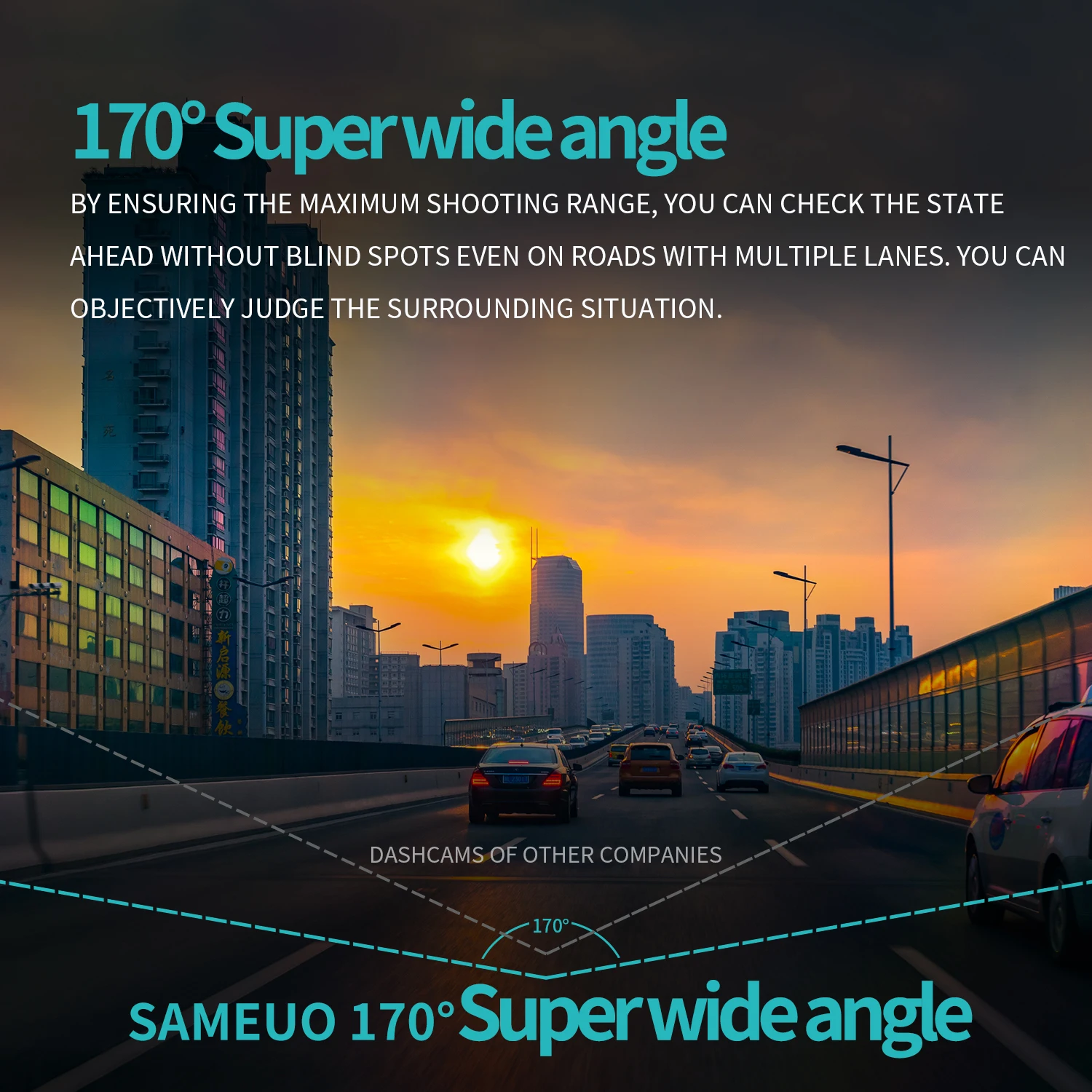 Sameuo 2K 대시 캠 U750 WIFI GPS APP 자동 비디오 레코더 듀얼 렌즈 1080P 나이트 비전 루프 녹화 대시 자동차 카메라