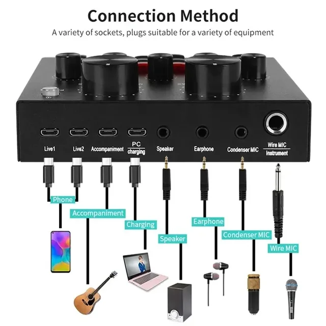 BM800 V8 Sound Card Set Professional Audio Condenser Mic Studio Singing Microphone for Karaoke Podcast Recording Live Streaming 3