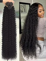 30 34 pouces vague profonde cheveux humains paquets cheveux bouclés tissage brut non transformés Tissage Double trame vierge Extensions de cheveux 1