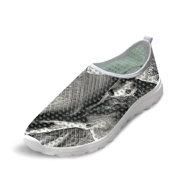 New inspiration design women greyhound dog print shoes light outdoor sneakers Nurse female flat walking shoes snikers for womwn